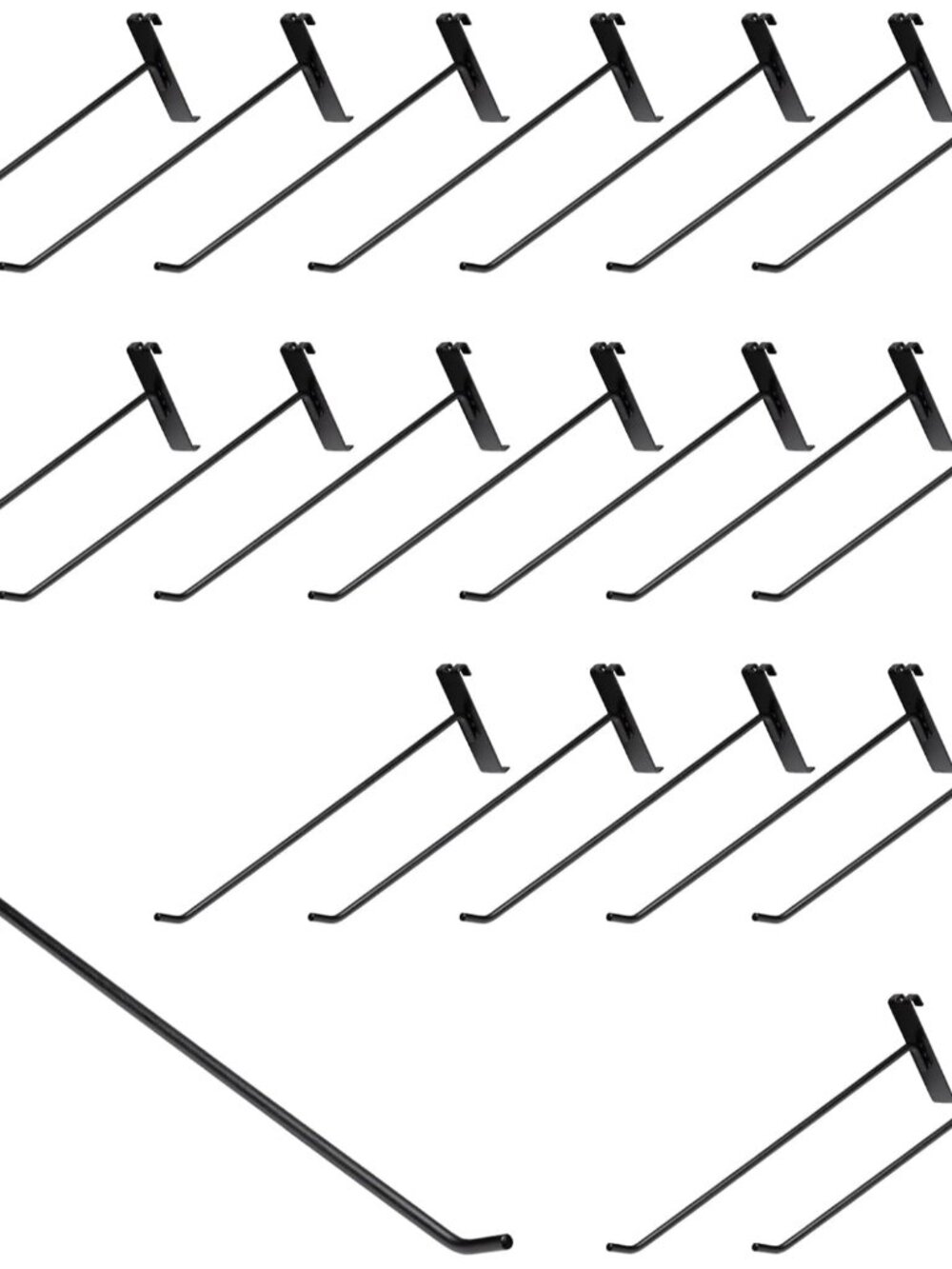12 Inch Gridwall Hooks, Grid Panel Hanging Hooks for Retail, Home, and Workspace